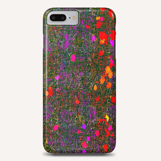 psychedelic abstract art texture background in purple red orange pink Phone Case by Timmy333