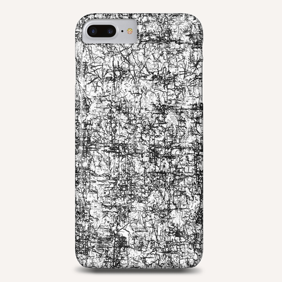 psychedelic abstract art texture in black and white Phone Case by Timmy333