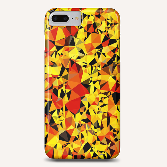 geometric triangle pattern abstract in orange yellow red Phone Case by Timmy333