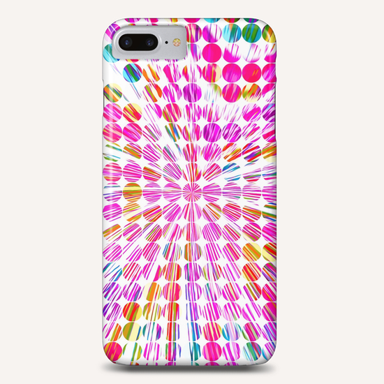 pink blue and yellow circle pattern abstract background Phone Case by Timmy333