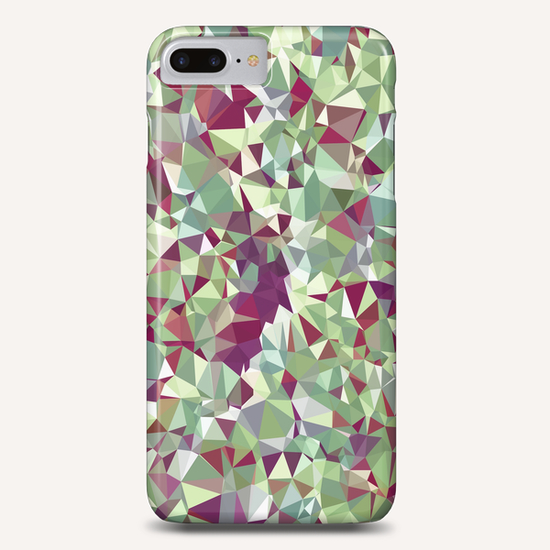 geometric triangle pattern abstract in green red Phone Case by Timmy333