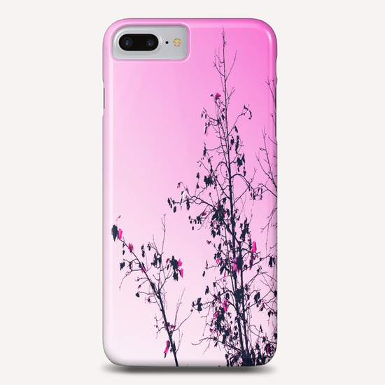 isolate tree branch abstract with leaf and pink background Phone Case by Timmy333