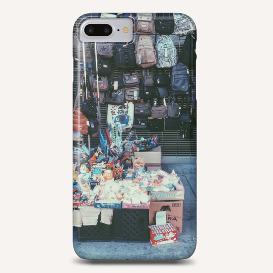 backpack and toy shop on the footpath Phone Case by Timmy333