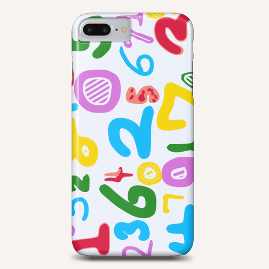 colorful number abstract background Phone Case by Timmy333