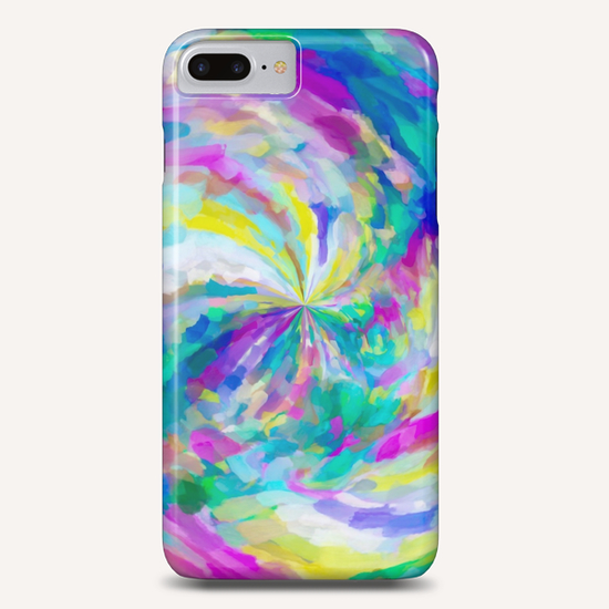 colorful splash painting abstract in pink green blue yellow Phone Case by Timmy333