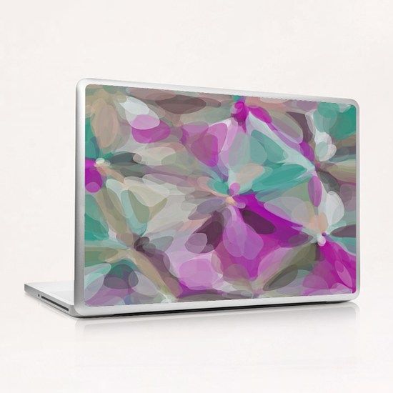 circle pattern abstract background in pink green brown Laptop & iPad Skin by Timmy333