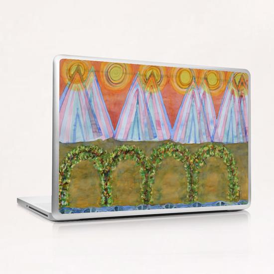 Tipis and decorated Wagon  Laptop & iPad Skin by Heidi Capitaine