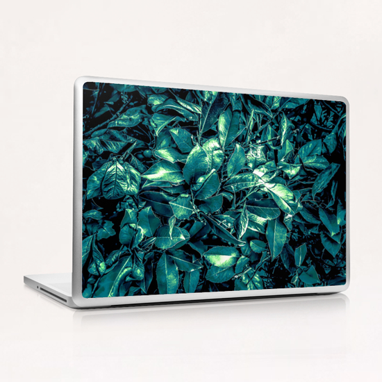 vintage style green leaves texture background Laptop & iPad Skin by Timmy333