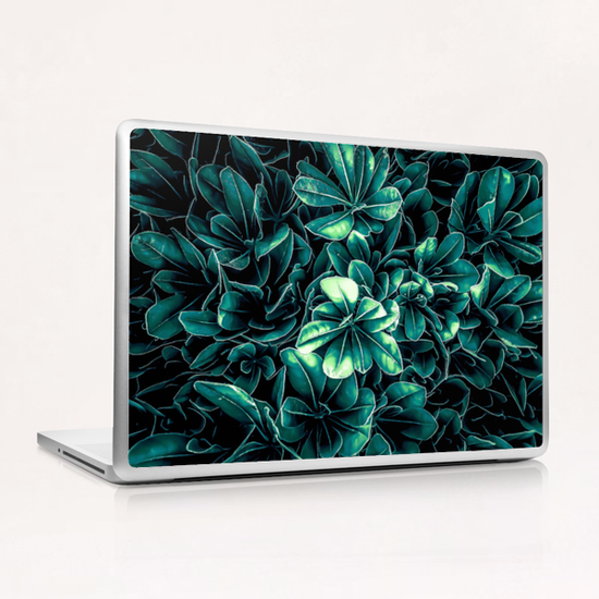 closeup green leaves texture background Laptop & iPad Skin by Timmy333