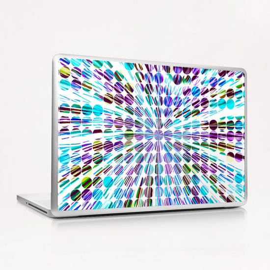 blue and purple circle pattern abstract background Laptop & iPad Skin by Timmy333