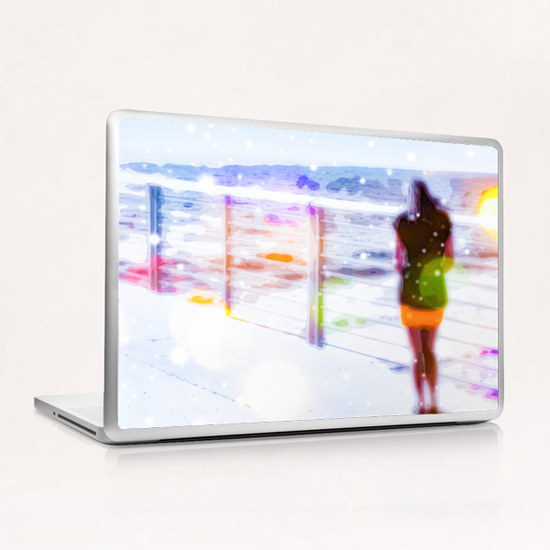 standing alone at the beach with summer light Laptop & iPad Skin by Timmy333