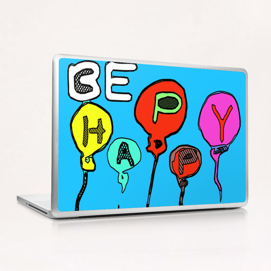 be happy with colorful balloon Laptop & iPad Skin by Timmy333