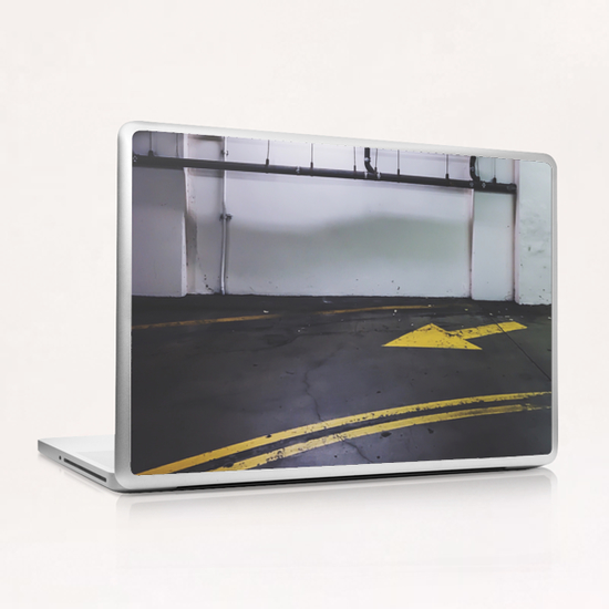 parking lot with the yellow arrow and tubes Laptop & iPad Skin by Timmy333