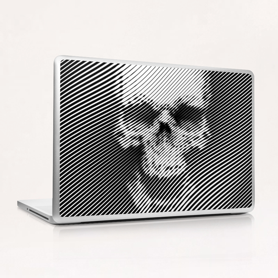 Line Skull Laptop & iPad Skin by Vic Storia