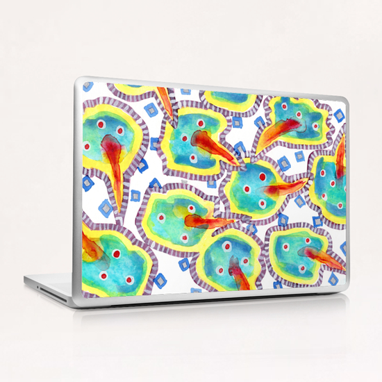 Red Beaks Pattern  Laptop & iPad Skin by Heidi Capitaine