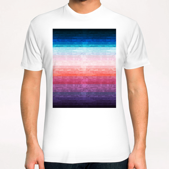 Geometric landscape watercolor T-Shirt by Vitor Costa