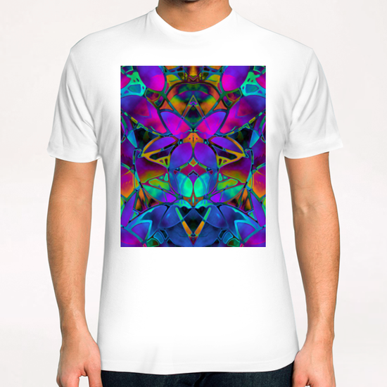 Floral Fractal Art G14 T-Shirt by MedusArt